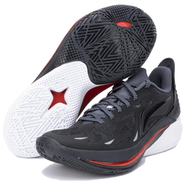 Li Ning SONIC 12 Амортизирующие Нескользящие Низкие Баскетбольные Кроссовки Мужские Черные ABAU019-8