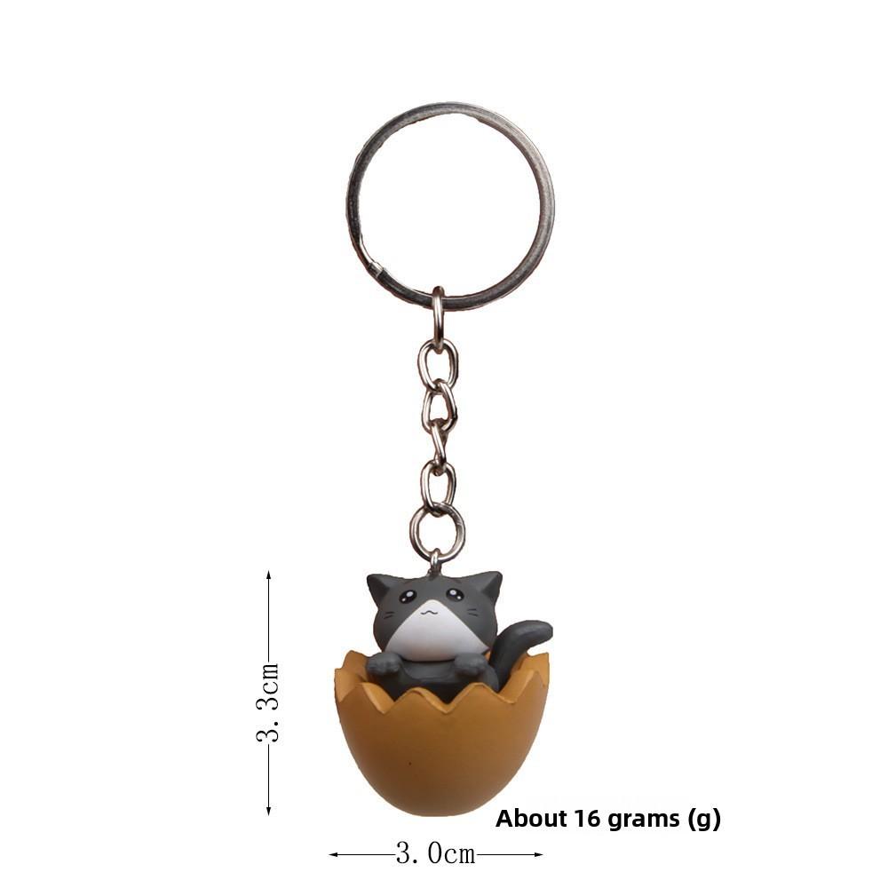Adorable Cartoon Eggshell Cat Resin Pendants For Gift And Collection Purposes