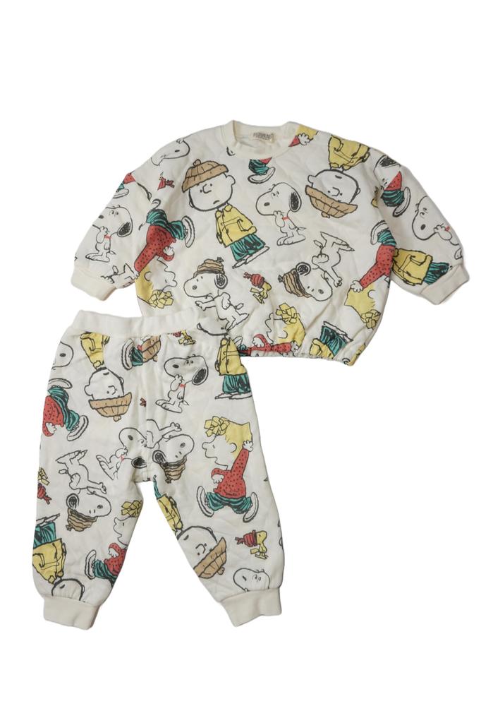 Snoopy Quilt Pattern Pajama Set Room Wear Kids Baby Pajamas 215159909 Snoopy [Peanuts] All-over '24