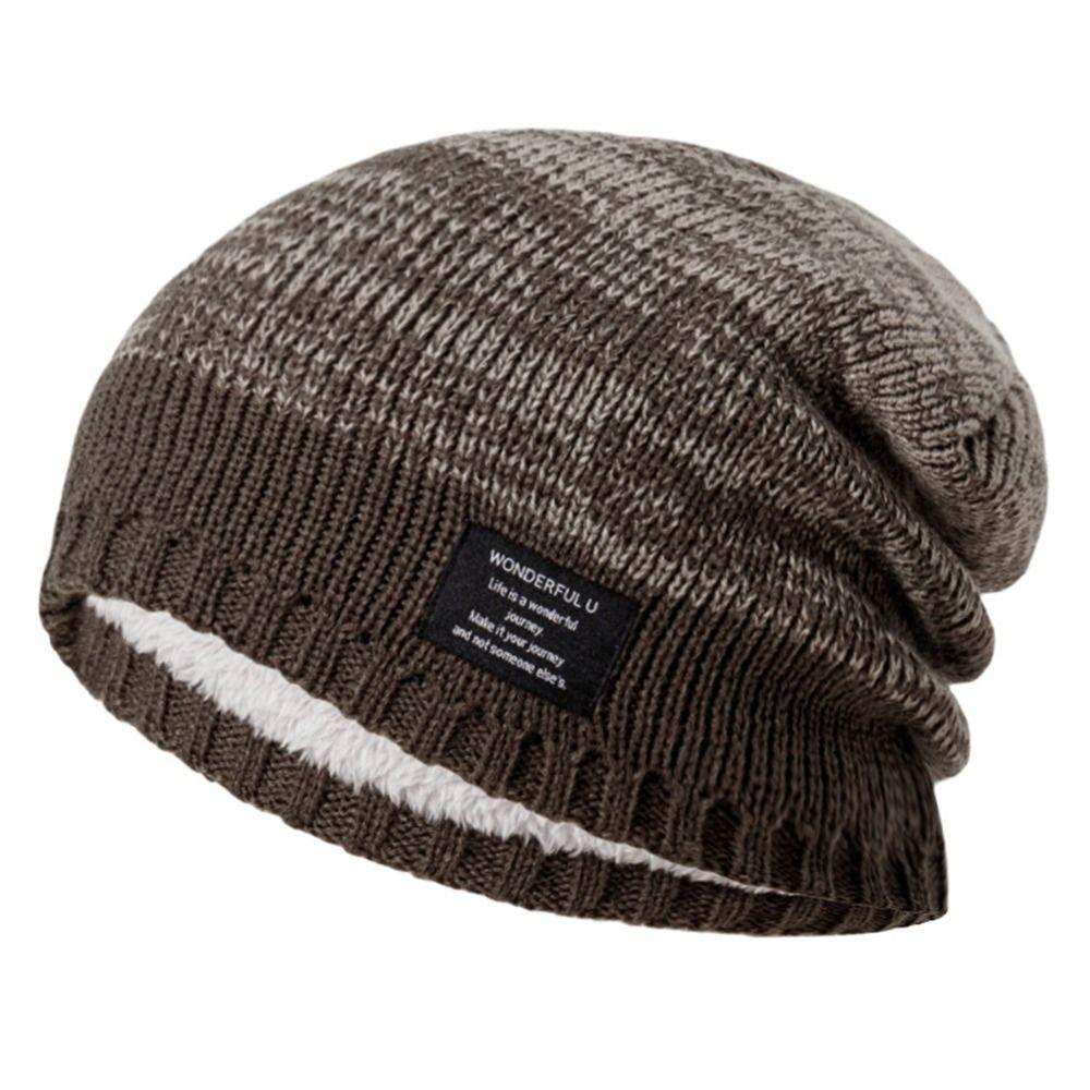 Large Head Circumference Beanies Hat Thickened Ski Cap Casual Unisex Cap  Outdoor