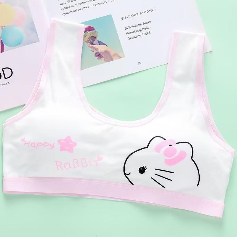 Puberty Students Bra Vest Brassiere Panties Teenagers Girls Lingerie Cotton Underwear Sets