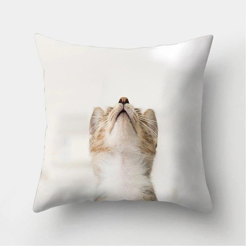 Декоративная подушка с милым кошачьим принтом, наволочка, подушка для дивана, гостиной