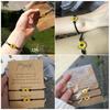 1 Set Friendship Card Bracelets Sunflower Dripping Oil Adjustable Bracelets for Daily Wear