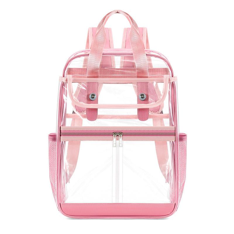 Pvc Transparent Backpack For Travel And School With Waterproof Design For Men And Women