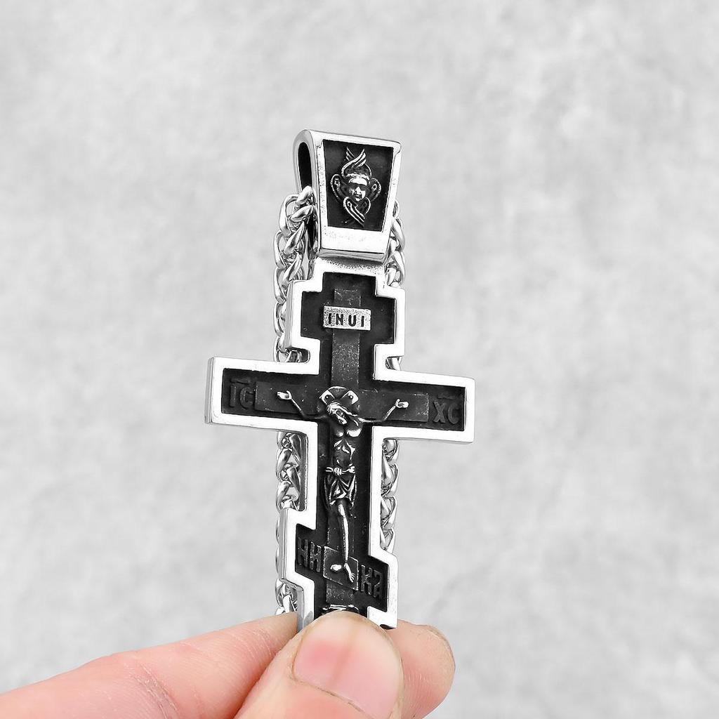 Подвеска с христианским крестом из скандинавской нержавеющей стали 316L