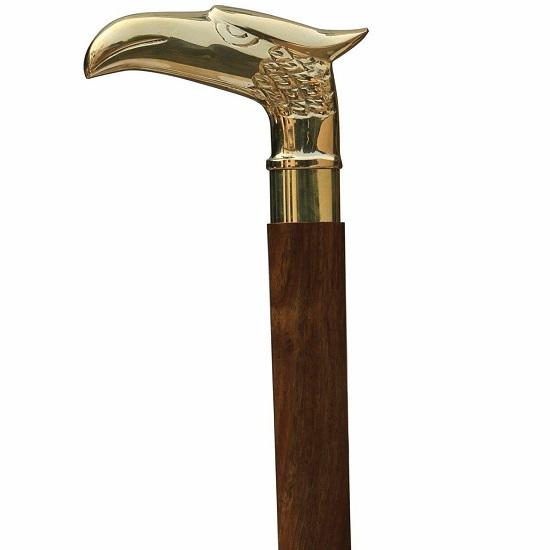 Solid Brass Eagle Head Walking Cane Rare Collector Gentleman Cane Style Gift