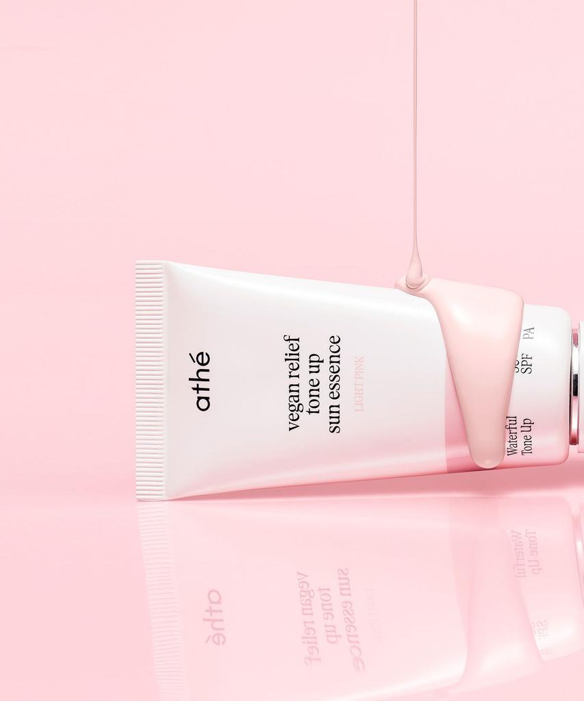 Vegan Relief Tone-Up Sun Essence 50ml SPF50+ PA++++ Light Pink / Light Beige (Select 1)