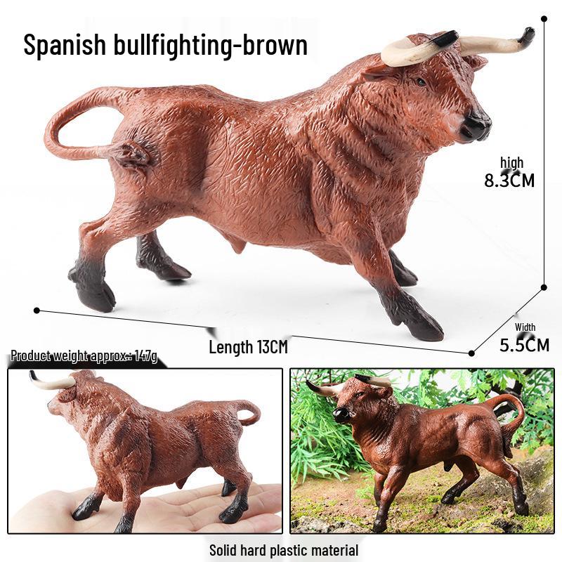 Cognitive Animal Model Toy: Dairy Cow, Buffalo, Yellow Cattle, Rhinoceros, Simmental Bull