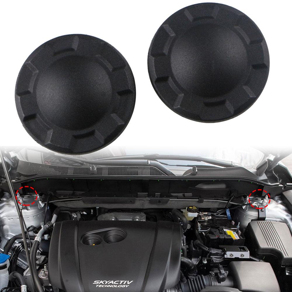 2Pcs Waterproof Dustproof Shock Absorber Trim Protection Cover Cap for Mazda 3 CX-4 CX-8 Atenza Car ABS Accessories