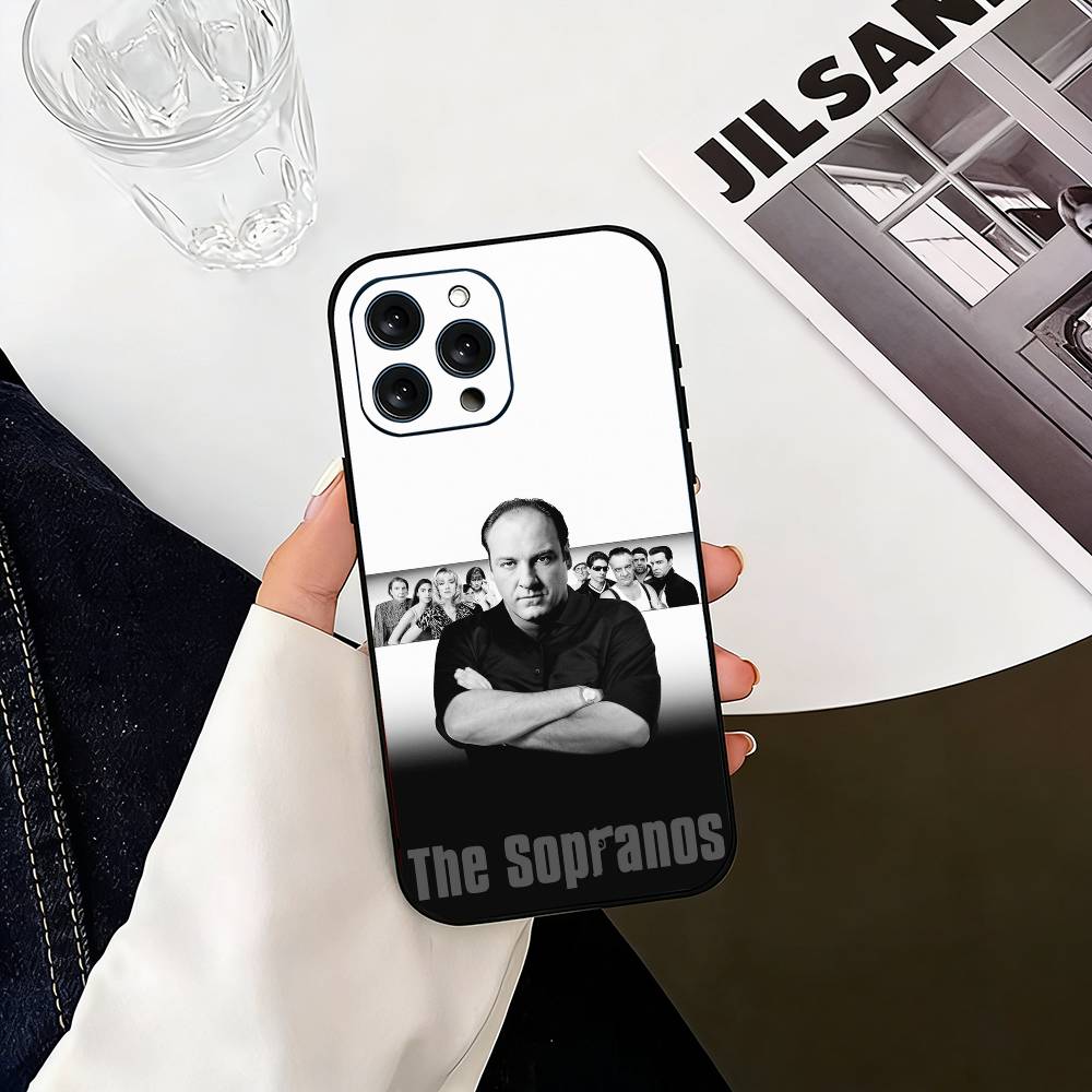 Чехол для телефона The-e S-sopranos Для iPhone 17, 16, 15, 14, 13, 12, 11 Plus, Pro Max, Другие Мягкий Черный Чехол