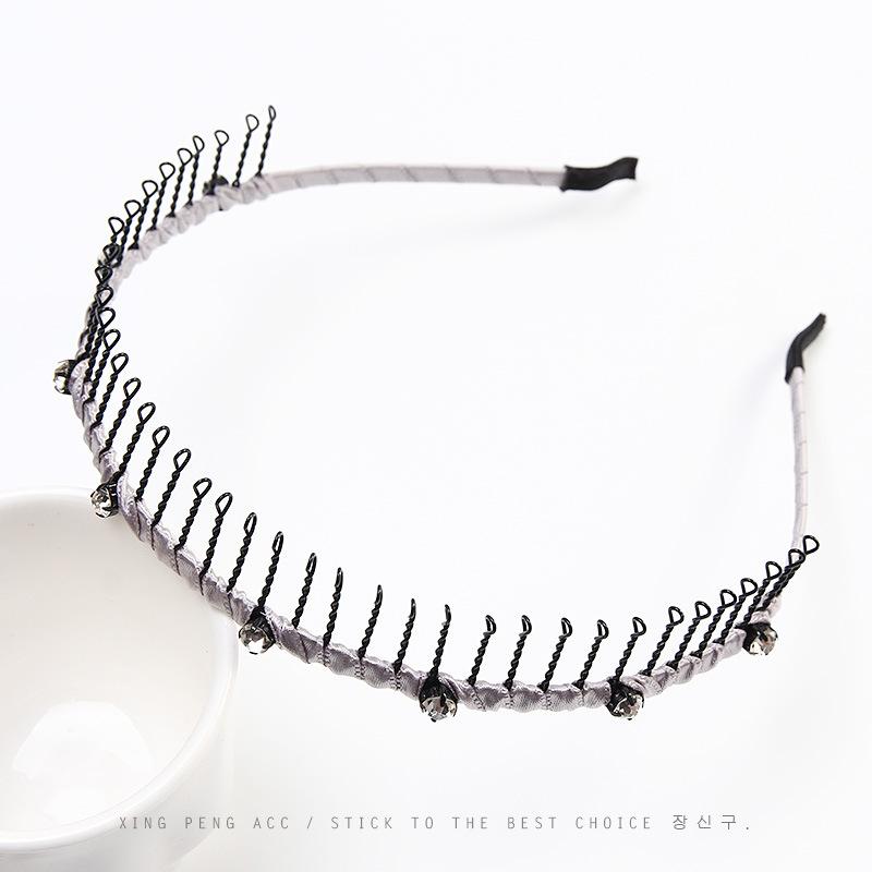 Корейская длиннозубая нескользящая повязка на голову с гребнем головной убор простая повязка на голову с зубцами заколка для волос макияж умывание лица повязка на голову