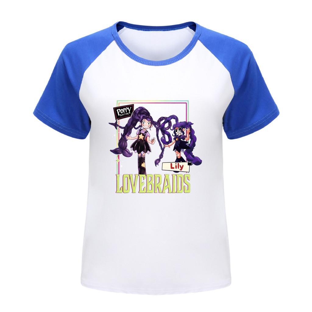5594 Kids Girls Lily Lovebraids Raglan Sleeves Casual T-Shirt