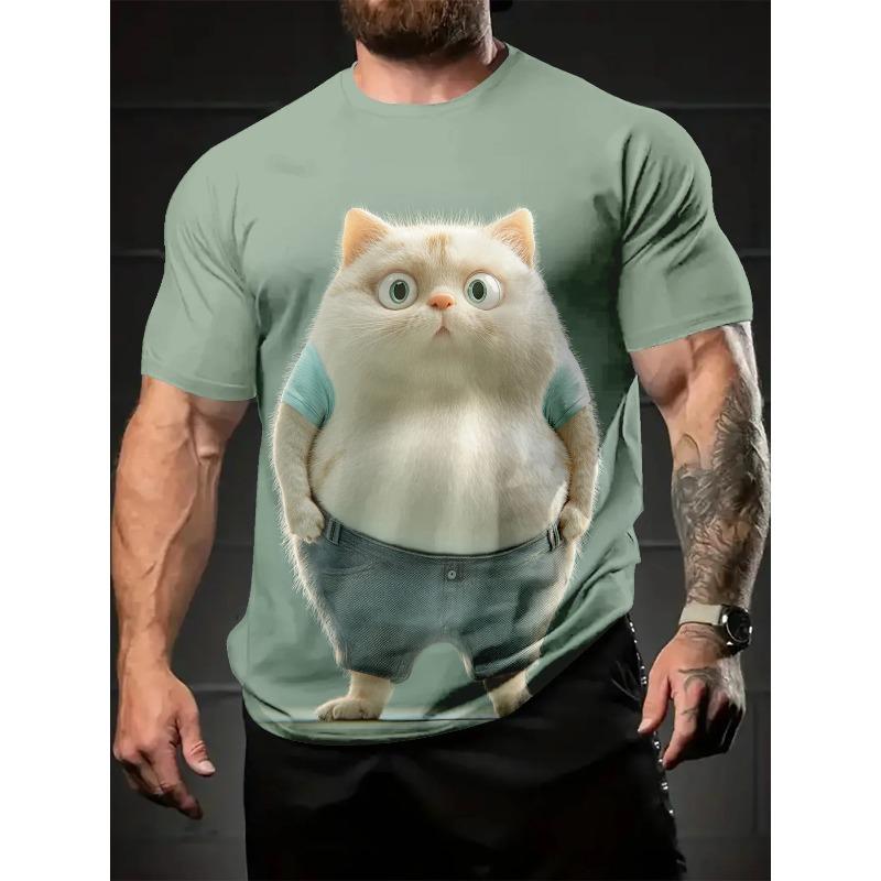 Fashion Funny Animal Graphic T-Shirt Fun Capybara 3D Print Oversize Short Sleeve T-Shirt O-Neck Casual Men T-Shirt