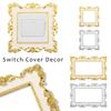 Single and Double Gold Silver Wall Sticker Surround Socket Frame Light Switch Cover Home Decor