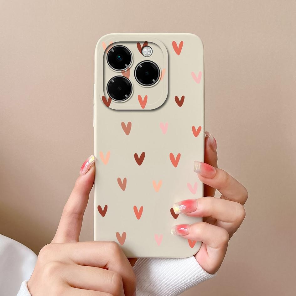 Love Heart Cases For Infinix Hot 50 Pro Plus 50i Smart 9 Note 40X 4G 5G Soft Camera Protection Liquid Slim Silicone Super Shockproof For Infinix Shell