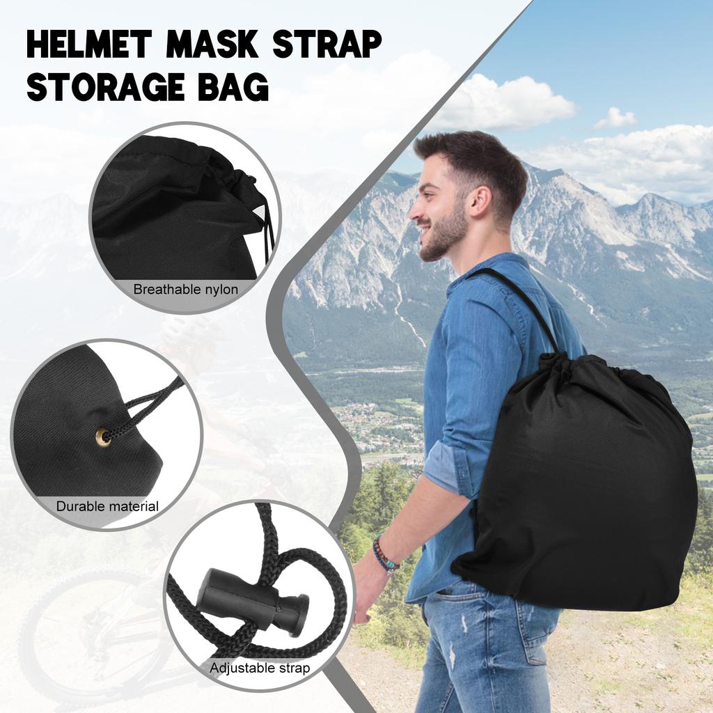Helmet Bag Rainproof Backpack Draw Pocket For Motorcycle Scooter Moped Bike Bicycle Full Half Helmet Lid Protect Bag