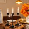 3Pcs Exquisite Metal Romantic Candle Stand Gold Plated Tabletop Candle Holder  Hotel Decor