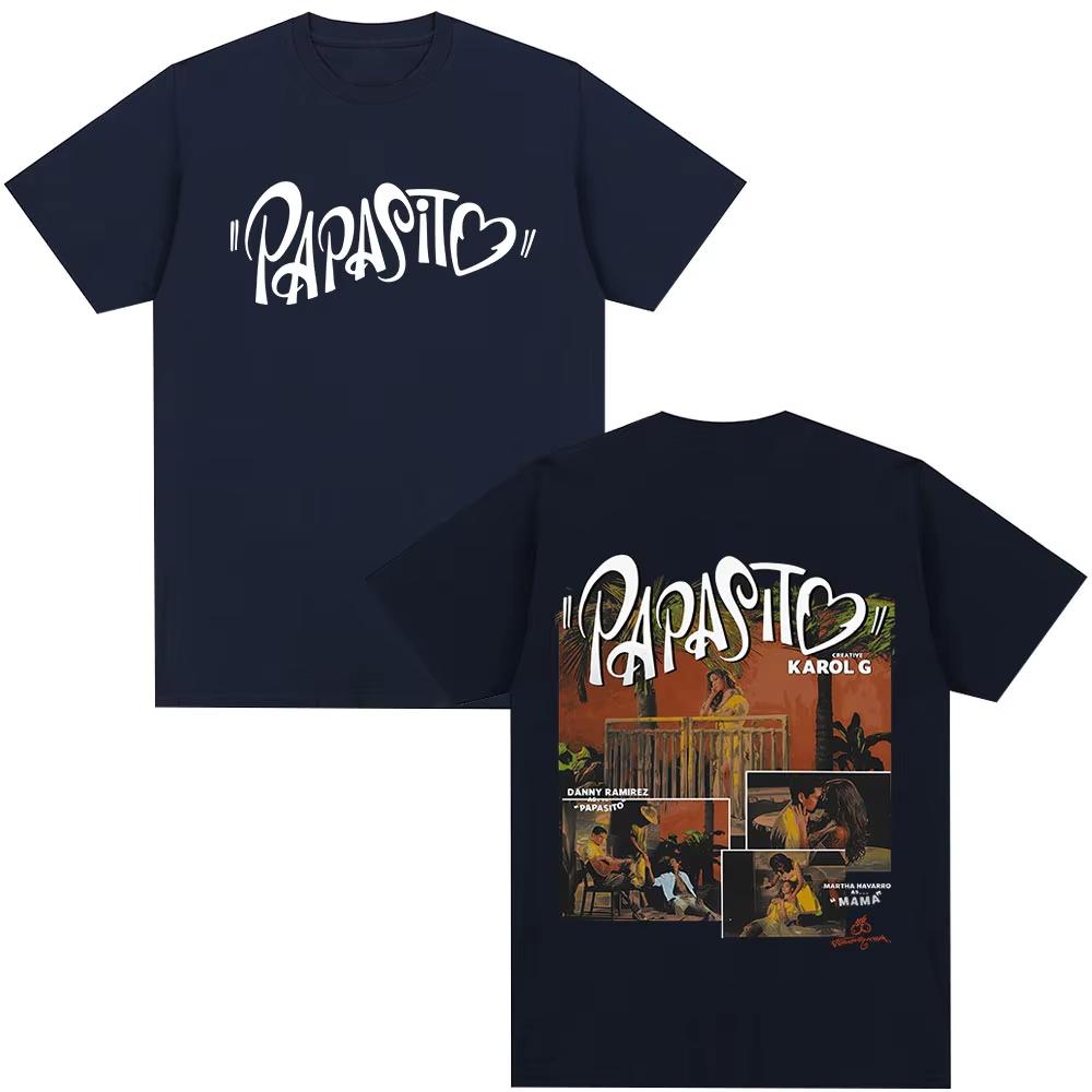 Karol G Tropicoqueta Papasito 2025 Album T-shirt Men Women Clothing Pop Music High Quality T-shirts Summer Casual Cotton T Shirt
