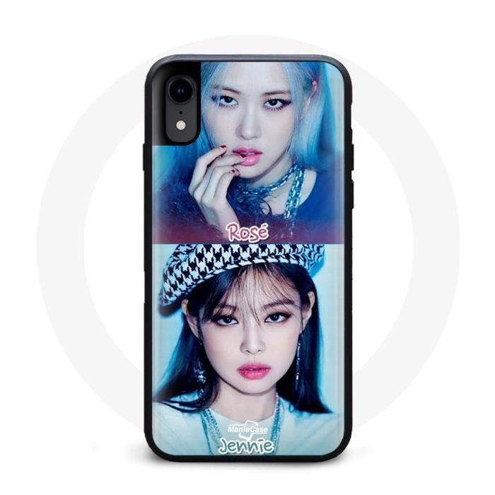 Coque pour Iphone XS Max Blackpink Groupe K-pop Filles Jennie et Rosé Lovesick girls poster the album