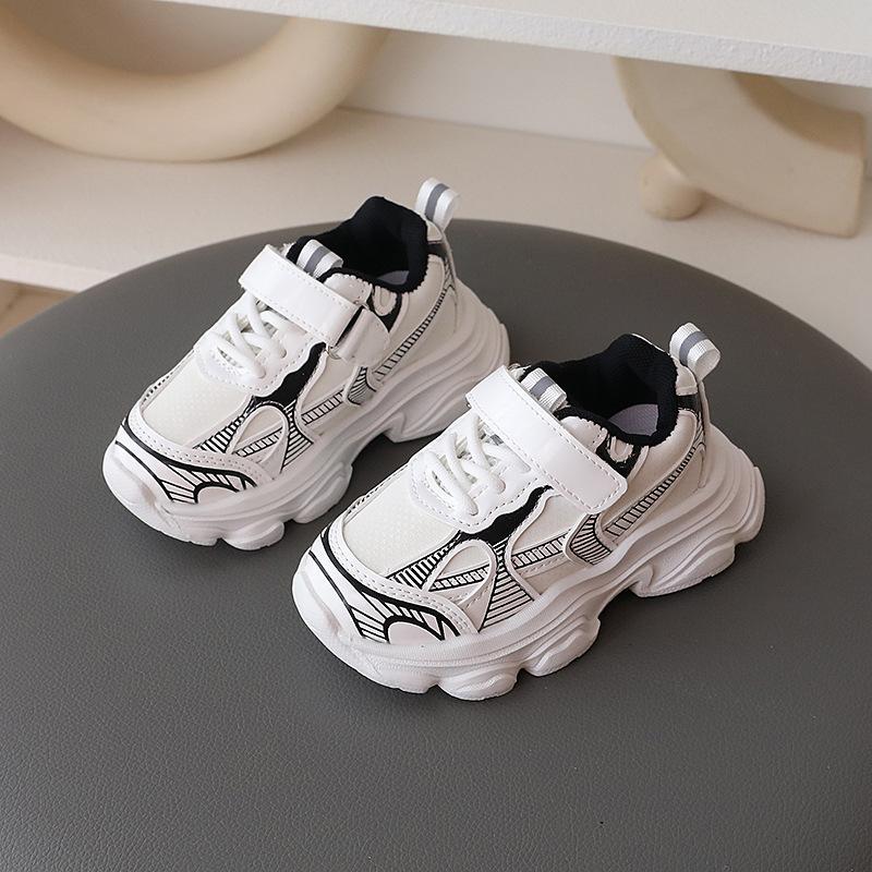 Children's sports shoes, spring and autumn boys' shoes, girls' shoes, dad shoes, Korean-style trendy shoes, leather comfortable sports shoes