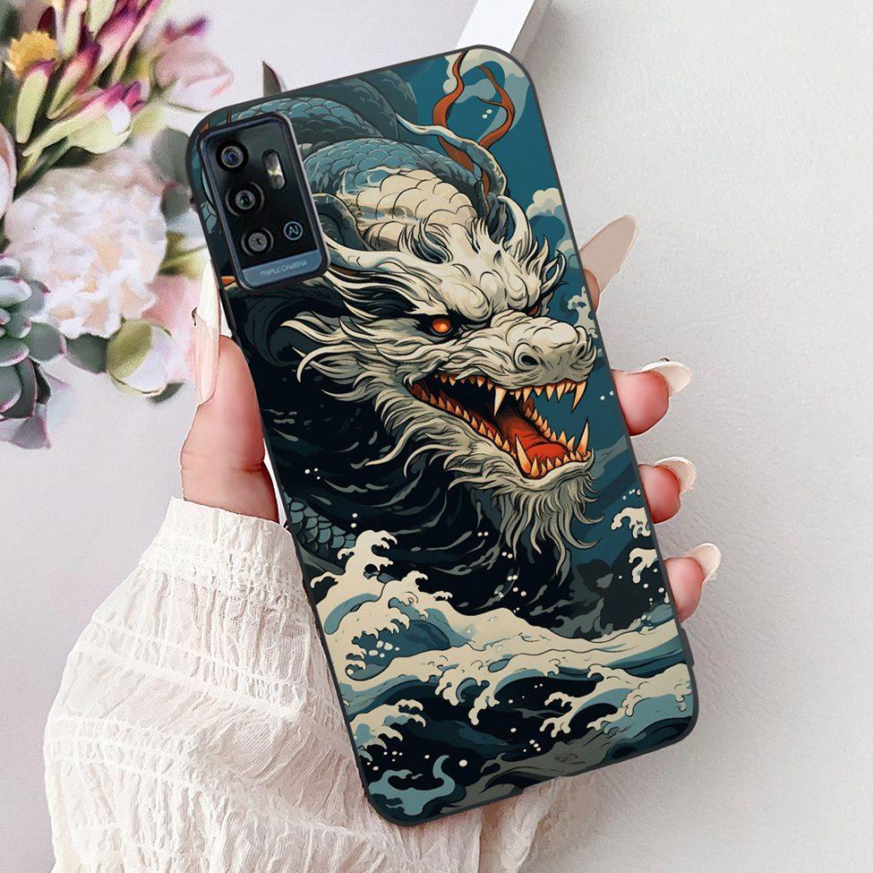 Чехол для ZTE Blade A51 Чехол для ZTE Blade A71 A7030 Роскошный Бабочка Любовь Милый Кот Крутой Красивый Лев Расписной Черный Силикон
