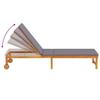 Sun Lounger 2 pcs Brown 202 x 53 x 89 cm Solid Acacia Wood
