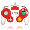 K&SGAMER GameCube Controller (with Vibration Support for GC, WiiU, Wii, and GameCube) (Red & White)