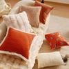 Homlly Orangey Printed Pillow Cushion Cover (X2PCS)