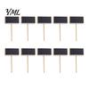 Rustic Log Style Message Clips 10PCS Mini Blackboard Clips/Signs with Wooden Stands, Reusable Small Chalkboard Labels for Floral Arrangements