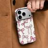 Розовый бант подходит для iphone17promax противоударный чехол-пленка два в одном Чехол для мобильного телефона Apple 16.
