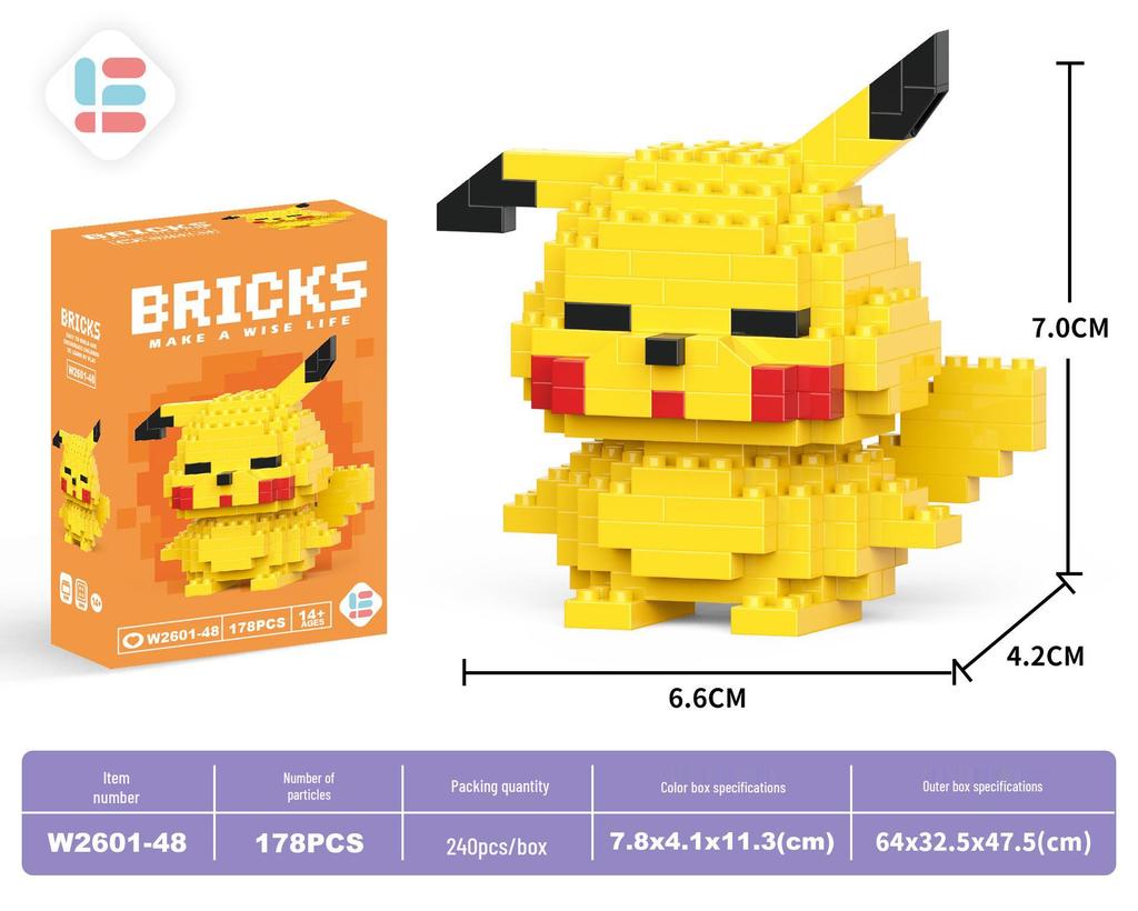 Игрушки-конструкторы из микрочастиц Деда Мороза: 60 видов, Блайнд-бокс, совместимый с Lego