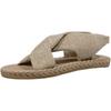 Sandals Women Wear Straw Linen Roman Flat Sandals with Elastic Straps Over Women's Shoes In Summer