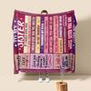 1pc Red Flannel Blanket To My Sister Printed for Home Bedroom Decoration Warm Soft Comfertable Office Blanket for Sofa Chair