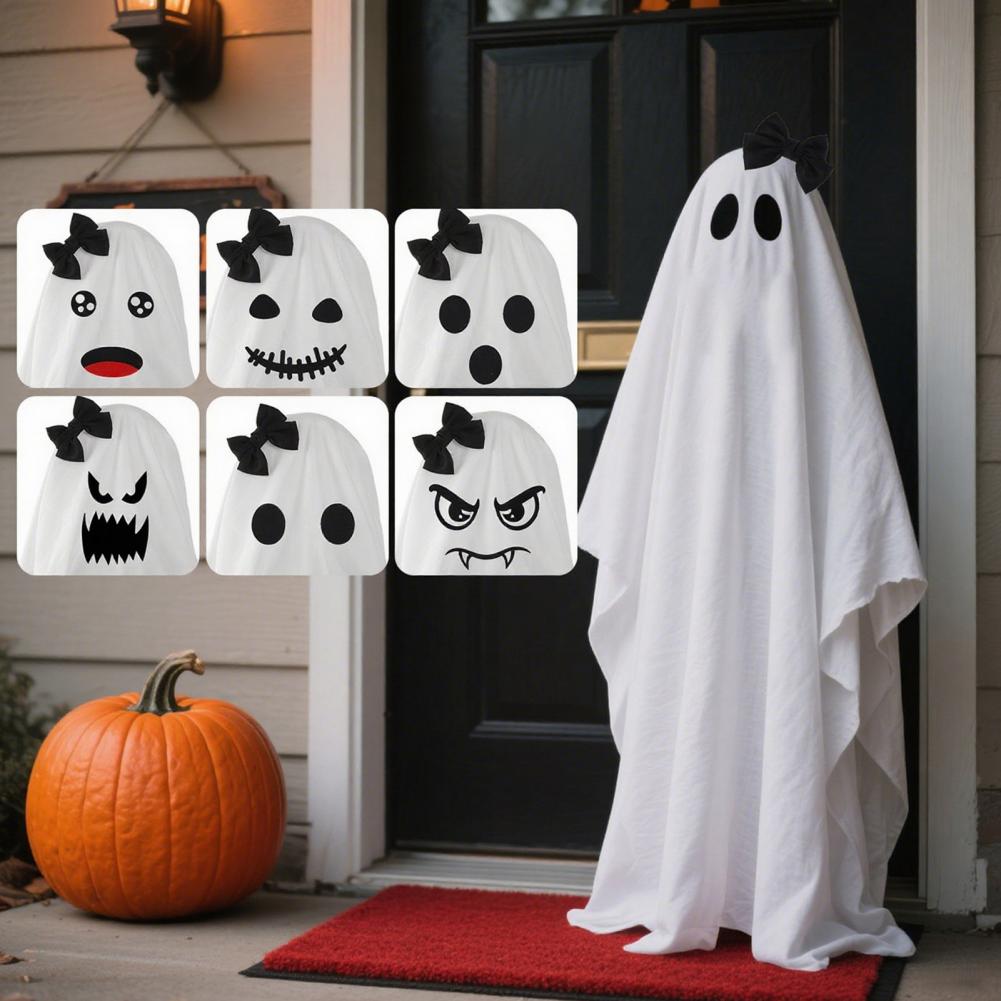 Сделай сам Хэллоуинский призрак сборка Жуткие Хэллоуинские призрачные украшения Уличный светящийся призрак в шляпе ведьмы Внутри Сад Дерево Снаружи