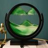 3D Rotatable Flowing Sand Painting Art Picture Round Glass Deep Sea Quicksand Hourglass Modern Home Decoration Colour Ornaments