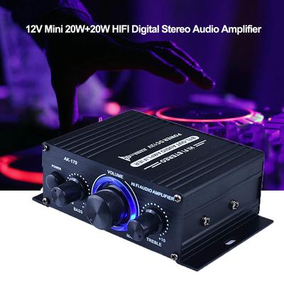 AK170 12V Мини 40Вт 20*20Вт HIFI Цифровой Стерео Аудио Усилитель для Авто Усилитель Amplificador FM Радио Микрофон Авто Домашний Кинотеатр