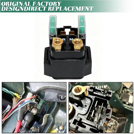 Starter Solenoid Relay, Plug and Play Starter Solenoid Compatible with Most Yamaha ATV YFM 350 400 450 660 - Raptor Grizzly Kodiak Wolverine Big Bear