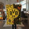 1pc Dortmund Print Flannel Blanket, High quality Comfortable for All Seasons, Home Decor, Warmth and Comfort, Perfect for Christmas Gifts29
