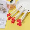 Kitchen Accessories Non-slip Handles BBQ Mini Creative Silicone Snack Food Tong
