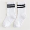 Socks Women's Autumn and Winter Japanese Style Pile Socks Solid Color Mid-tube College Style Parallel Bars Trend Retro Ladies Striped Socks