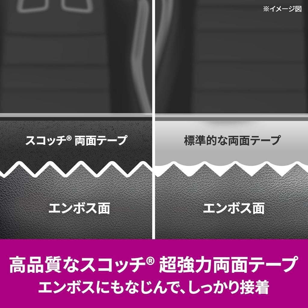 3M Scotch Ultra Strong Premier for Car 15mm x Double-Sided Tape, Gold, Black, Dashboards, 1m, KCD-15