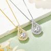 New Huge Shinning Sparkle S925 Sterling Silver Necklaces Moissanite Wonderful Infinity Pendant Necklace GRA Certified Necklace