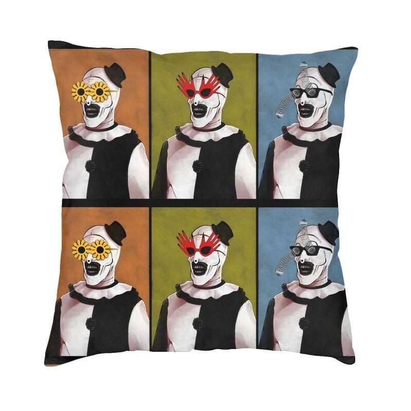 Custom Nordic Style Clown Happy Holliday Halloween Terrifiers Throw Pillow Case Home Decor Cushion Cover 45x45cm Pillowcover