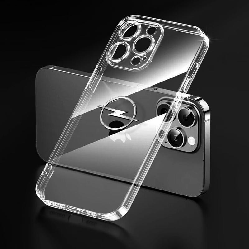 Car Logo Transparent Phone Case For IPhone 11 12 13 14 Pro Max XR X XS SE 7 8 Plus For Opel Corsa