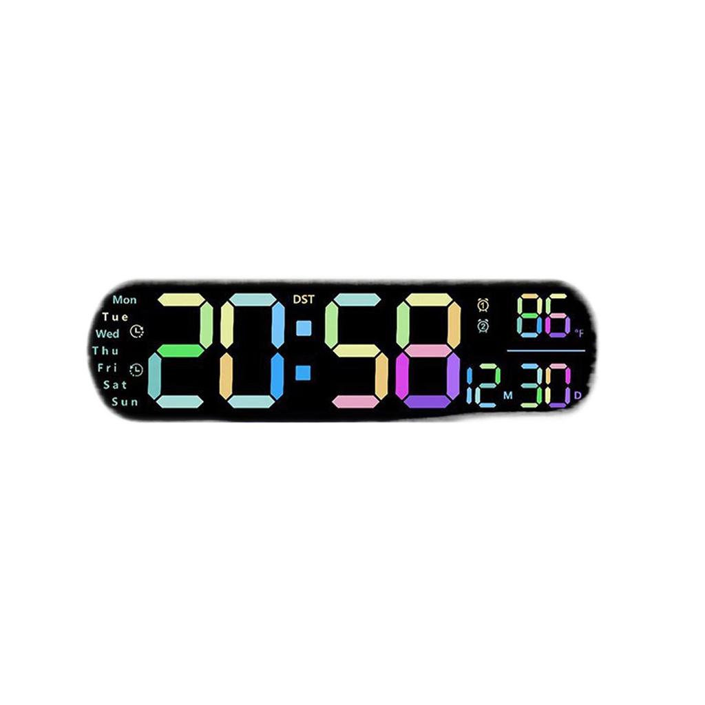 Led Digital Wall Clock Mood Lighting Timing Countdown Alarm Auto Dimmer Displayed Time/date/temperature/week LED Alarm Clock