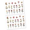 Plant Leaf Flower Themed Sticker Self Adheisve PET Sticker for Scrapbooking Journal Planner Phone Case Photo Album
