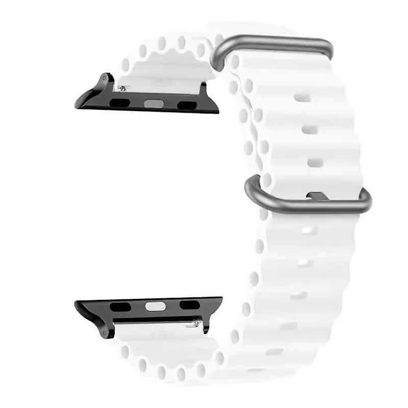 Ремешок для Apple watch ultra 3 ремешок 49 мм 44 мм 45 мм 46 мм 41 мм 40 мм 38 мм 1:1 Оригинальный ремешок Ocean для iWatch series 11 10 9 8 7 se