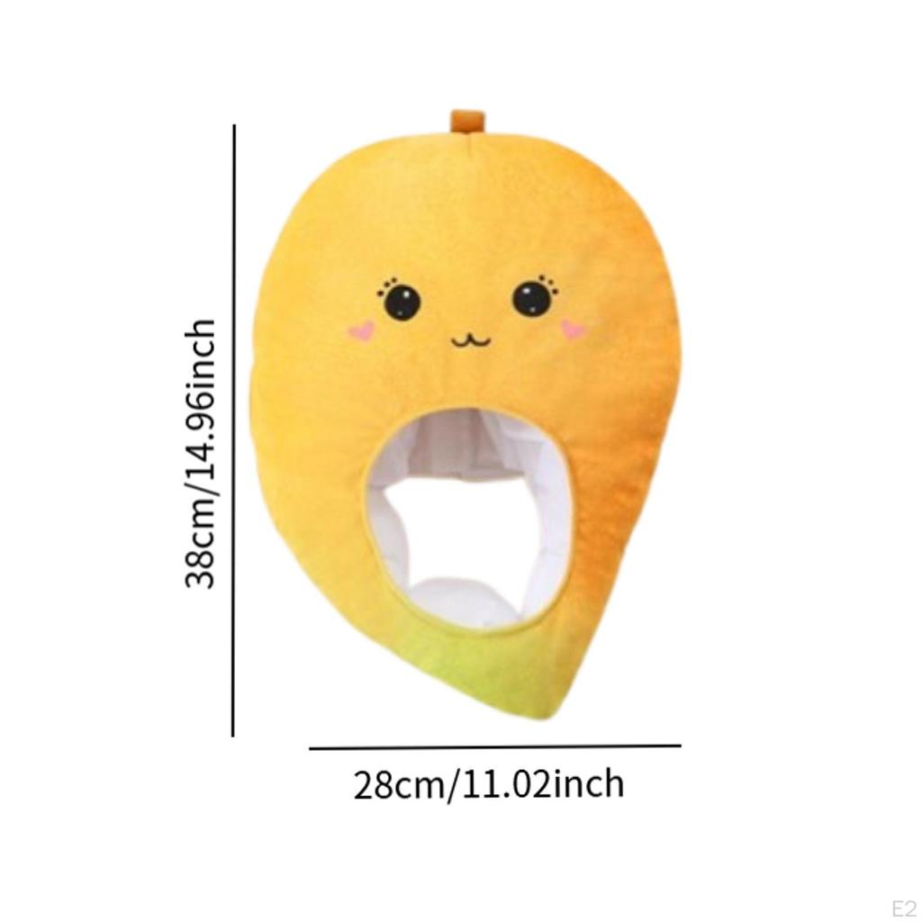 Plush Hat Headwear Photo Prop Cosplay Fruit Dress Up Creative Mango Headgear