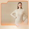 Women's High Collar Velvet Thermal Top - Warm, Antibacterial Autumn Wear