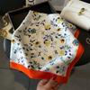 New 70*70cm Silk Satin Hair Scarf Women Handkerchief Printed Female Square Head Bandana Small Neck Muffler Hijab Lady Girl